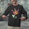 Flower American Sign Language ASL Teacher Teaching Deaf Men Graphic Sweatshirt, gift for family, gift for coworker Flower American Sign Language ASL Teacher Teaching Deaf Men Graphic Sweatshirt, gift for family, gift for coworker