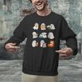 Ghost Reading Teacher Halloween Librarian Book Lover School Men Graphic Sweatshirt, gift for family, gift for coworker