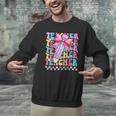 Groovy Teacher Cute Coquette Bow Flower Retro Back To School Men Graphic Sweatshirt, Groovy Teacher Sweatshirts, gift for family, gift for coworker
