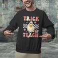 Groovy Teacher Halloween Retro Trick Or Teach Floral Ghost Men Graphic Sweatshirt, Groovy Teacher Sweatshirts, gift for family, gift for coworker Groovy Teacher Halloween Retro Trick Or Teach Floral Ghost Men Graphic Sweatshirt, Groovy Teacher Sweatshirts, gift for family, gift for coworker