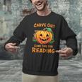 Halloween Teacher Librarian Pumpkin Reading Books Men Women Kids Men Graphic Sweatshirt, gift for family, gift for coworker