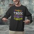 Halloween Teacher Will Trade Students For Candy Women Men Men Graphic Sweatshirt, gift for family, gift for coworker