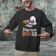 Halloween Teacher Women Cute Reading Ghost Read More Books Men Graphic Sweatshirt, gift for family, gift for coworker Halloween Teacher Women Cute Reading Ghost Read More Books Men Graphic Sweatshirt, gift for family, gift for coworker