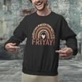 Happy Fri-Yay Friday Lovers Fun Teacher Leopard Rainbow Men Women Girls Kids Men Graphic Sweatshirt, gift for family, gift for coworker