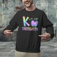 K Is For Kindergarten Teacher Tie Dye Back To School Kinder Men Graphic Sweatshirt, gift for family, gift for coworker K Is For Kindergarten Teacher Tie Dye Back To School Kinder Men Graphic Sweatshirt, gift for family, gift for coworker