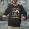 Kindergarten Where The Adventure Begins Shirt Children's Teacher Men Graphic Sweatshirt, gift for family, gift for coworker Kindergarten Where The Adventure Begins Shirt Children's Teacher Men Graphic Sweatshirt, gift for family, gift for coworker
