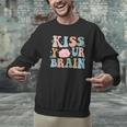 Kiss Your Brain Teacher Inspire Educate Groovy Retro Vintage Men Graphic Sweatshirt, Groovy Teacher Sweatshirts, gift for family, gift for coworker Kiss Your Brain Teacher Inspire Educate Groovy Retro Vintage Men Graphic Sweatshirt, Groovy Teacher Sweatshirts, gift for family, gift for coworker