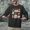 Merry And Bright Christmas Gingerbread Santa Book Teacher Men Graphic Sweatshirt, gift for family, gift for coworker Merry And Bright Christmas Gingerbread Santa Book Teacher Men Graphic Sweatshirt, gift for family, gift for coworker