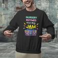 Nursery Rhymes Are My Jam 80s Retro Teachers & Students Kids Men Graphic Sweatshirt, gift for family, gift for coworker Nursery Rhymes Are My Jam 80s Retro Teachers & Students Kids Men Graphic Sweatshirt, gift for family, gift for coworker