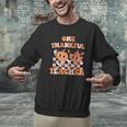 One Thankful Teacher Fall Leaves Thanksgiving Retro Men Graphic Sweatshirt, gift for family, gift for coworker