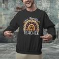 One Thankful Teacher Thanksgiving Rainbow Leopard Fall Men Graphic Sweatshirt, gift for family, gift for coworker