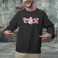 Pink Ghost Teach Halloween Teacher In Spooky Season Men Graphic Sweatshirt, gift for family, gift for coworker Pink Ghost Teach Halloween Teacher In Spooky Season Men Graphic Sweatshirt, gift for family, gift for coworker