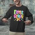 Preppy First Grade Back To School 1st Grade Teacher Girl Kid Men Graphic Sweatshirt, First Grade Teacher Sweatshirts, gift for family, gift for coworker