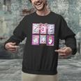 Preppy Spooky Teacher Halloween Ghost Coquette Bow Autumn Men Graphic Sweatshirt, gift for family, gift for coworker