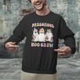Preschool Boo Crew Groovy Halloween Floral Ghost Teacher Men Women Kids Men Graphic Sweatshirt, Groovy Teacher Sweatshirts, gift for family, gift for coworker Preschool Boo Crew Groovy Halloween Floral Ghost Teacher Men Women Kids Men Graphic Sweatshirt, Groovy Teacher Sweatshirts, gift for family, gift for coworker