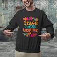 Retro Teach Love Inspire Back To School Teachers Men Graphic Sweatshirt, gift for family, gift for coworker