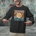Retro Teacher Daisy Colorful Elementary School Teacher Men Graphic Sweatshirt, gift for family, gift for coworker Retro Teacher Daisy Colorful Elementary School Teacher Men Graphic Sweatshirt, gift for family, gift for coworker