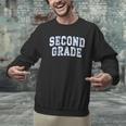 Second Grade Floral Blue Back To School 2nd Grade Teacher Men Graphic Sweatshirt, 2nd Grade Teacher Sweatshirts, gift for family, gift for coworker