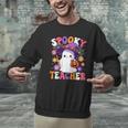 Spooky Teacher Halloween Cute Halloween Teacher Ghost Men Graphic Sweatshirt, gift for family, gift for coworker