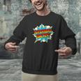 Superhero Teacher Retro Comic Teaching Superpower Men Graphic Sweatshirt, gift for family, gift for coworker