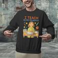 I Teach In My Pajamas Crayon Home School Teacher PJs Men Graphic Sweatshirt, gift for family, gift for coworker