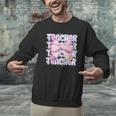 Teacher Bow Pencil Flowers Teacher Back To School Men Graphic Sweatshirt, gift for family, gift for coworker Teacher Bow Pencil Flowers Teacher Back To School Men Graphic Sweatshirt, gift for family, gift for coworker