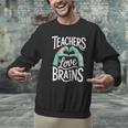 Teacher Halloween Shirt Women Men Teachers Love Brains Men Graphic Sweatshirt, gift for family, gift for coworker