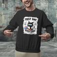 Test Day Stressed Cat Teacher Student Kids Testing Day Men Graphic Sweatshirt, gift for family, gift for coworker