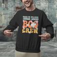 Toddler Teacher Boo Crew Ghost Groovy Halloween For Women Men Graphic Sweatshirt, Groovy Teacher Sweatshirts, gift for family, gift for coworker