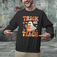 Trick Or Teach Halloween Shirt For Teacher Kids Floral Ghost Men Graphic Sweatshirt, gift for family, gift for coworker Trick Or Teach Halloween Shirt For Teacher Kids Floral Ghost Men Graphic Sweatshirt, gift for family, gift for coworker