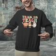 Trick Or Teach Pumpkin Candy Corn Ghost Halloween Teacher Men Graphic Sweatshirt, gift for family, gift for coworker Trick Or Teach Pumpkin Candy Corn Ghost Halloween Teacher Men Graphic Sweatshirt, gift for family, gift for coworker