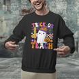 Trick Or Teach Teacher Pencil Ghost Halloween Teacher Men Graphic Sweatshirt, gift for family, gift for coworker Trick Or Teach Teacher Pencil Ghost Halloween Teacher Men Graphic Sweatshirt, gift for family, gift for coworker
