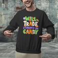 Will Trade Students For Candy Teacher Cute Halloween Costume Men Graphic Sweatshirt, gift for family, gift for coworker Will Trade Students For Candy Teacher Cute Halloween Costume Men Graphic Sweatshirt, gift for family, gift for coworker