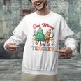One Merry Teacher Groovy Christmas Tree Pjs Xmas Teacher Men Graphic Sweatshirt, Groovy Teacher Sweatshirts, gift for family, gift for coworker