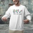 Peace Love Learn Tie Dye Teacher Kids 100th Days Of School Men Graphic Sweatshirt, gift for family, gift for coworker Peace Love Learn Tie Dye Teacher Kids 100th Days Of School Men Graphic Sweatshirt, gift for family, gift for coworker