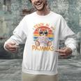 I Teach In My Pajamas Teacher Sunset Bear Retro Men Graphic Sweatshirt, gift for family, gift for coworker