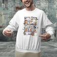 Teacher Library Ghost Reading Book Halloween Cat Men Graphic Sweatshirt, gift for family, gift for coworker