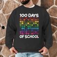 100 Days Of School Heart Love Teacher Or Student 100th Day Men Graphic Sweatshirt, novelty gifts, funny gifts