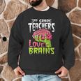 3rd Grade Teachers Love Brains Zombie Teacher Halloween Men Graphic Sweatshirt, novelty gifts, funny gifts
