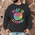 Apple Retro Play Is Learning Kindergarten Teacher Daycare Men Graphic Sweatshirt, novelty gifts, funny gifts