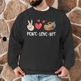 Art Teacher Peace Love Art For Artists And Painters Men Graphic Sweatshirt, novelty gifts, funny gifts Art Teacher Peace Love Art For Artists And Painters Men Graphic Sweatshirt, novelty gifts, funny gifts