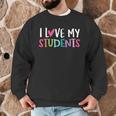 Back To School I Love My Students Teachers Women Boys Girls Men Graphic Sweatshirt, novelty gifts, funny gifts