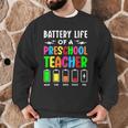 Battery Life Of a Preschool School Teacher School Week Men Graphic Sweatshirt, novelty gifts, funny gifts Battery Life Of a Preschool School Teacher School Week Men Graphic Sweatshirt, novelty gifts, funny gifts
