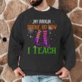My Broom Broke So Now I Teach Teacher Witch Halloween Men Graphic Sweatshirt, novelty gifts, funny gifts