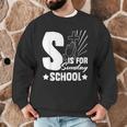 Christian Teacher S Is For Sunday School Essentials Men Graphic Sweatshirt, novelty gifts, funny gifts Christian Teacher S Is For Sunday School Essentials Men Graphic Sweatshirt, novelty gifts, funny gifts