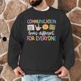 Communication Looks Different Tee Shirt Kids -Adults Teacher Animal Print Small Short Sleeve Classic Fit Crew Neck Polyester 100 Men Graphic Sweatshirt, novelty gifts, funny gifts