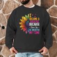 Cute I Became A Teacher Because Your Life Is Worth My Time Men Graphic Sweatshirt, novelty gifts, funny gifts