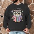 Cute Reading Owl Book Lover Teacher Librarian Bookworm Men Graphic Sweatshirt, novelty gifts, funny gifts