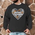 Drama Teacher Heart Pumpkin Ghost Halloween Kids Men Graphic Sweatshirt, novelty gifts, funny gifts