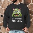 Eye Survived 100 Days Of School Monster Lover Teacher Kids Men Graphic Sweatshirt, novelty gifts, funny gifts Eye Survived 100 Days Of School Monster Lover Teacher Kids Men Graphic Sweatshirt, novelty gifts, funny gifts